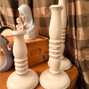 Elegant Cream Candle Holders